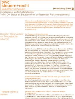 Zugelassener Wirtschaftsbeteiligter Teil 6: Der Status als Baustein eines umfassenden Risikomanagements Globalen Warenverkehr vor Terrorattacken ...