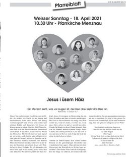 Weisser Sonntag - April 2021 10.30 Uhr - Pfarrkirche Menznau - Pfarrei Menznau