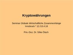 Kryptow&auml;hrungen Seminar Globale Wirtschaftliche Zusammenh&auml;nge Innsbruck * 12./13.4.18 Priv.-Doz. Dr. Silke &Ouml;tsch - PD Dr. Silke &Ouml;tsch