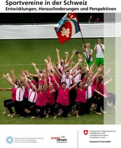 Sportvereine in der Schweiz - Entwicklungen, Herausforderungen und Perspektiven - Swiss Olympic