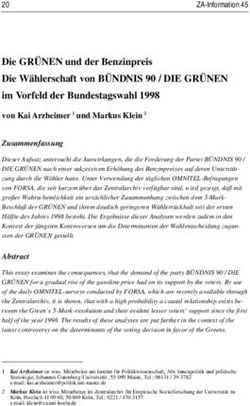 Die GR&Uuml;NEN und der Benzinpreis Die W&auml;hlerschaft von B&Uuml;NDNIS 90 / DIE GR&Uuml;NEN im Vorfeld der Bundestagswahl 1998