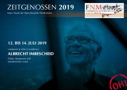 ZEITGENOSSEN 2019 Neue Musik der Opernfestpiele Heidenheim - BIS 14. JULI 2019 - F&ouml;rderverein f&uuml;r Neue Musik