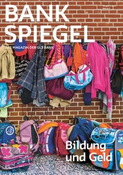 BANK SPIEGEL - Bildung und Geld - GLS Bank