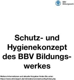 Schutz- und Hygienekonzept des BBV Bildungs-werkes