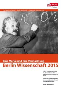 Berlin Wissenschaft 2015 - Eine Marke und ihre Vermarktung