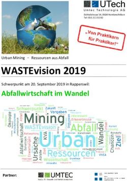 WASTEvision 2019 Abfallwirtschaft im Wandel - Schwerpunkt am 20. September 2019 in Rapperswil: Umtec Technologie AG