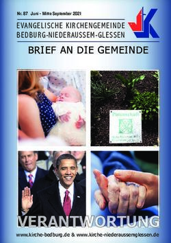 BRIEF AN DIE GEMEINDE - Verantwortung - EVANGELISCHE KIRCHENGEMEINDE - Evangelische Kirchengemeinde Bedburg ...