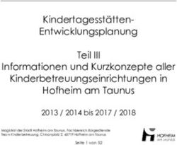 Kindertagesst&auml;tten-Entwicklungsplanung - Stadt Hofheim