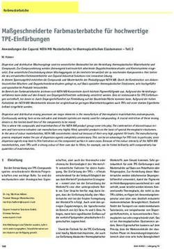 Ma&szlig;geschneiderte Farbmasterbatche f&uuml;r hochwertige TPE-Einf&auml;rbungen - Caparol Industrial ...