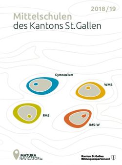 Mittelschulen des Kantons St.Gallen 2018/19 - WMS - Kanton St. Gallen