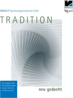 Neu gedacht - RENOLIT Nachhaltigkeitsbericht 2019 - Wir begegnen den Herausforderungen unserer Zeit und erfinden uns neu - American RENOLIT