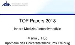 TOP Papers 2018 Innere Medizin / Intensivmedizin Martin J. Hug Apotheke des Universitätsklinikums Freiburg - AdkA