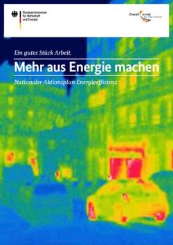 Mehr aus Energie machen - Ein gutes Stück Arbeit. Nationaler Aktionsplan Energieeffizienz - BMWi