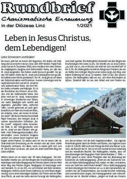 Rundbrief Leben in Jesus Christus, dem Lebendigen! - Charismatische Erneuerung