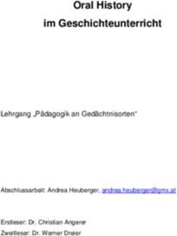 Oral History im Geschichteunterricht - Lehrgang "Pädagogik an Gedächtnisorten" Abschlussarbeit: Andrea Heuberger ...