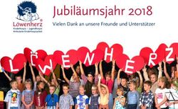 Jubil&auml;umsjahr 2018 Vielen Dank an unsere Freunde und Unterst&uuml;tzer - Kinderhospiz L&ouml;wenherz
