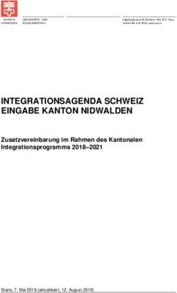INTEGRATIONSAGENDA SCHWEIZ EINGABE KANTON NIDWALDEN