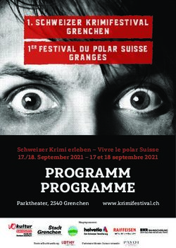 PROGRAMM PROGRAMME - Schweizer Krimifestival Grenchen - Iris Minder