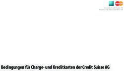 Bedingungen für Charge- und Kreditkarten der Credit Suisse AG