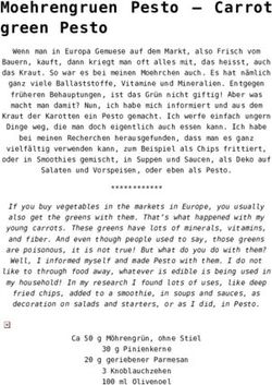 Moehrengruen Pesto - Carrot green Pesto - Pane ...