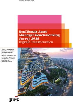 REAL ESTATE ASSET MANAGER BENCH MARKING SURVEY 2018 DIGITALE TRANSFORMATION - PWC