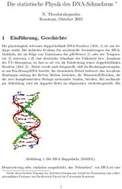 Die statistische Physik des DNA-Schmelzens