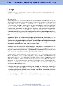 ZIUM - ZIMMER ZUR UNTERMIETE FÜR STUDIERENDE DER UNI BASEL KONZEPT - ZIMMER ZUR UNTERMIETE FÜR STUDIERENDE DER UNI BASEL