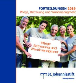 FORTBILDUNGEN 2019 Pflege, Betreuung und Wundmanagment - Pflege - St. Johannisstift Paderborn
