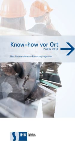 Know-how vor Ort Profile 2018 - des IHC Bonn