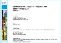 DER NEUE LEHRPLAN DEUTSCH F&Uuml;R BERUFS- UND BERUFSFACHSCHULEN - Hanns-Seidel-Stiftung