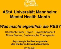 ASTA UNIVERSIT&Auml;T MANNHEIM: MENTAL HEALTH MONTH - WAS MACHT EIGENTLICH DIE PBS? CHRISTOPH BIWER, PSYCH. PSYCHOTHERAPEUT ALBINA BECKER, SYSTEMISCHE ...