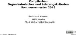 Compilerbau Organisatorisches und Leistungskriterien Sommersemester 2019 - Burkhard Messer HTW Berlin FB 4 Wirtschaftsinformatik
