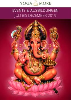 EVENTS & AUSBILDUNGEN JULI BIS DEZEMBER 2019 - Yoga & More