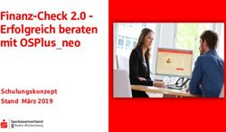 Finanz-Check 2.0 - Erfolgreich beraten mit OSPlus_neo - Schulungskonzept Stand März 2019