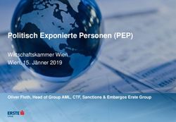 Politisch Exponierte Personen (PEP) - Wirtschaftskammer Wien Wien, 15. Jänner 2019 - WKO