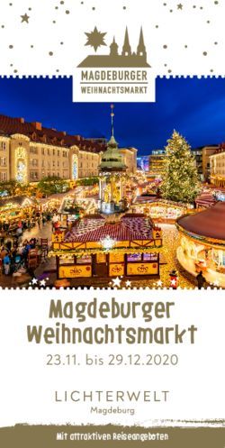 Magdeburger Weihnachtsmarkt - 23.11. bis 29.12.2020 Mit attraktiven Reiseangeboten