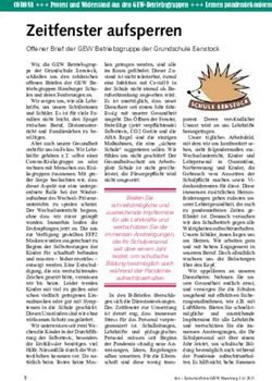 Zeitfenster aufsperren - Offener Brief der GEW Betriebsgruppe der Grundschule Eenstock - GEW Hamburg