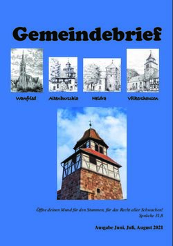 Gemeindebrief Wanfried Altenburschla Heldra Völkershausen