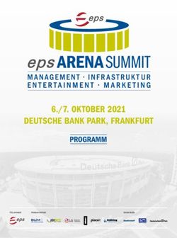 DEUTSCHE BANK PARK, FRANKFURT - 6./7. OKTOBER 2021 PROGRAMM - eps ARENA SUMMIT