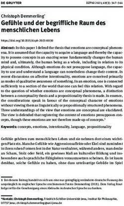 Gef&uuml;hle und der begriffliche Raum des menschlichen Lebens