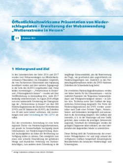 Öffentlichkeitswirksame Präsentation von Nieder-schlagsdaten - Erweiterung der Webanwendung "Wetterextreme in Hessen"