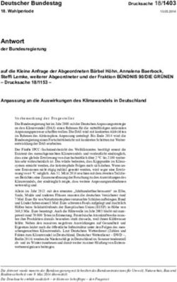 Antwort der Bundesregierung - Deutscher Bundestag