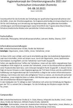 Hygienekonzept der Orientierungswoche 2021 der Technischen Universit&auml;t Chemnitz 04.-08.10.2021