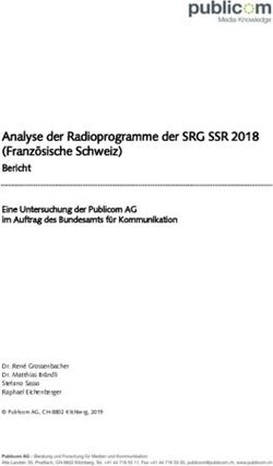 Analyse der Radioprogramme der SRG SSR 2018 (Französische Schweiz) - Bakom