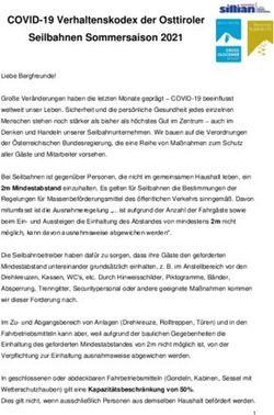 COVID-19 Verhaltenskodex der Osttiroler Seilbahnen Sommersaison 2021