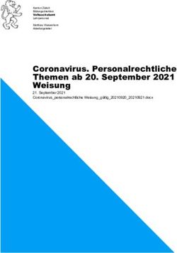 Coronavirus. Personalrechtliche Themen ab 20. September 2021 Weisung - September 2021 Coronavirus_personalrechtliche ...
