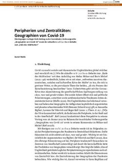 Peripherien und Zentralitäten: Geographien von Covid-19