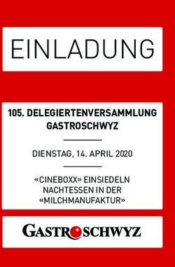 EINLADUNG 105. DELEGIERTENVERSAMMLUNG GASTROSCHWYZ - DIENSTAG, 14. APRIL 2020 "CINEBOXX" EINSIEDELN - Gastro Schwyz