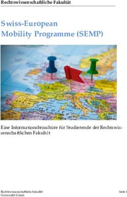 Swiss-European Mobility Programme (SEMP) - Rechtswissenschaftliche Fakult&auml;t - Eine Informationsbrosch&uuml;re f&uuml;r Studierende der Rechtswis...