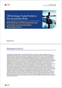 UBS Exchange Traded Products - F&uuml;r die perfekte Welle